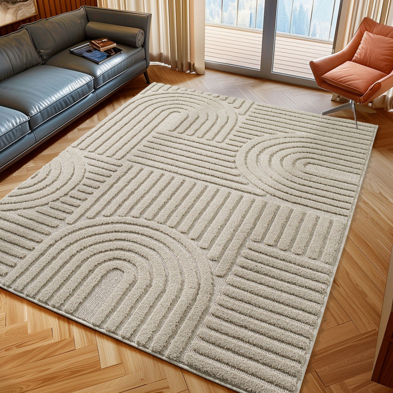Art Loop Teppich Beige