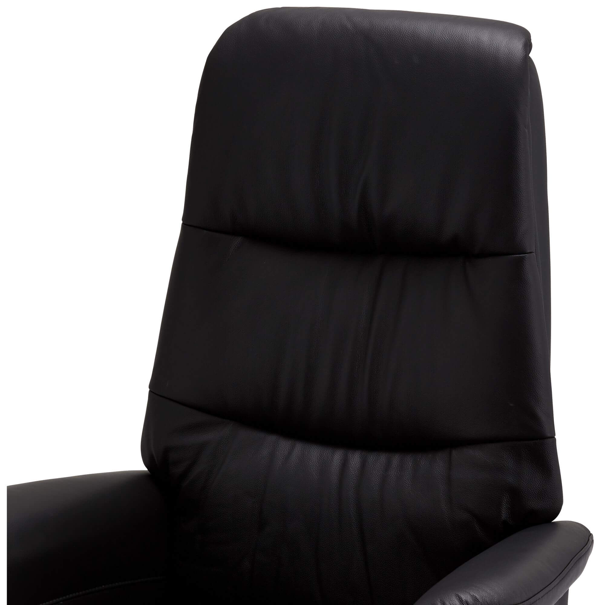 Manueller Relaxsessel - Echtleder/PVC Schwarz