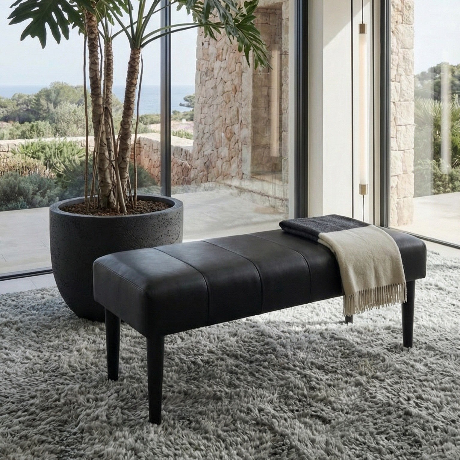 Athea Sitzbank 92 cm - Schwarz