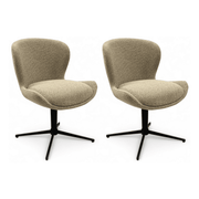 2er Set Esszimmerstühle - Drehbar - Beige