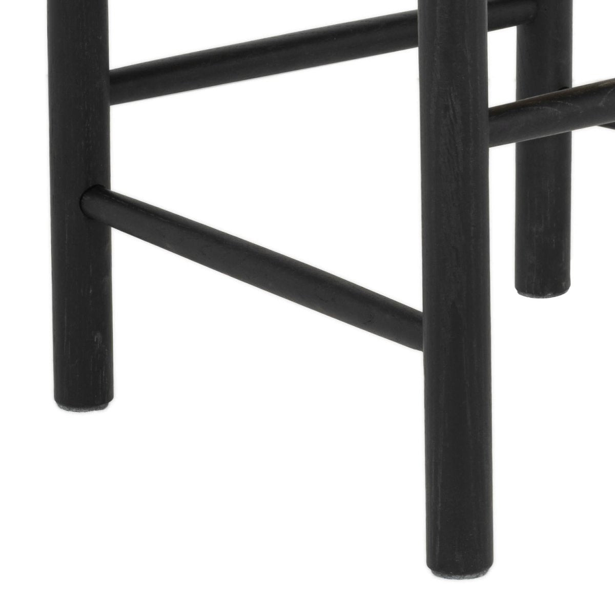 2er Set Esszimmerstühle Malou mit Geflechtsitz - Schwarz