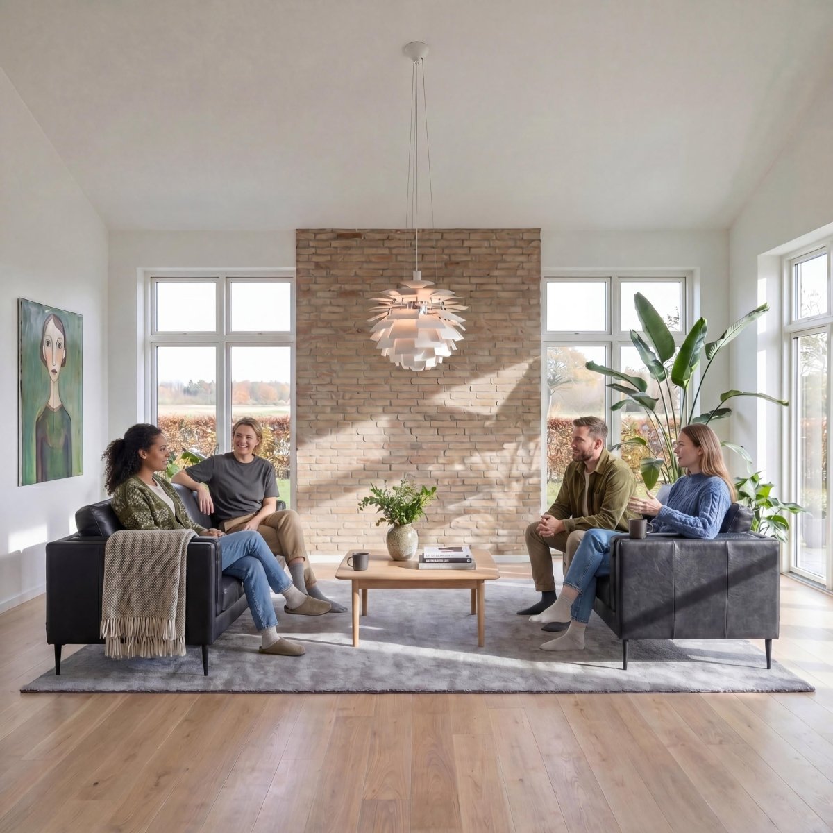 3-Sitzer Ledersofa - Echtleder Schwarz