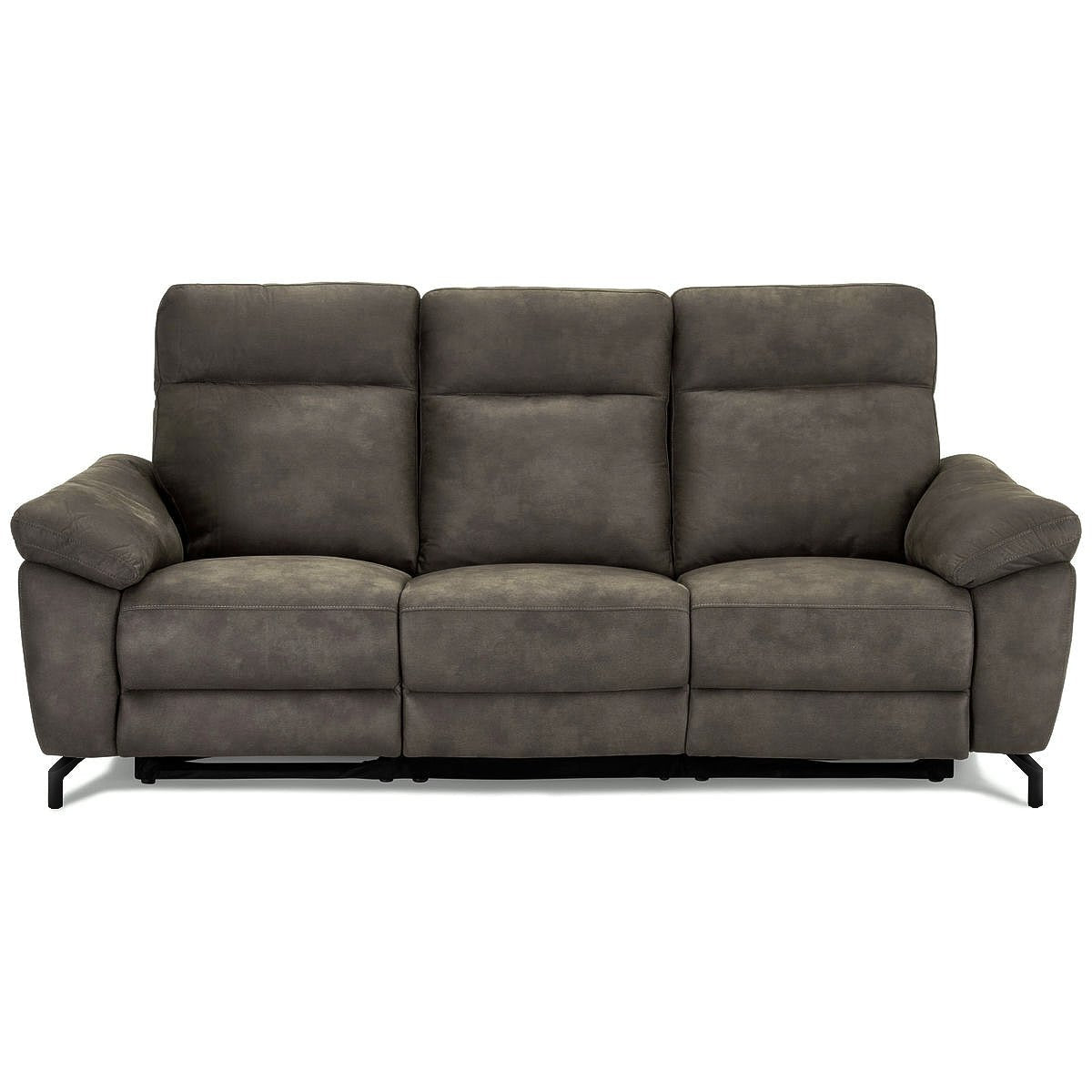 Elektrisches 3-Sitzer Relaxsofa Selesta - Stoff Taupe mit USB