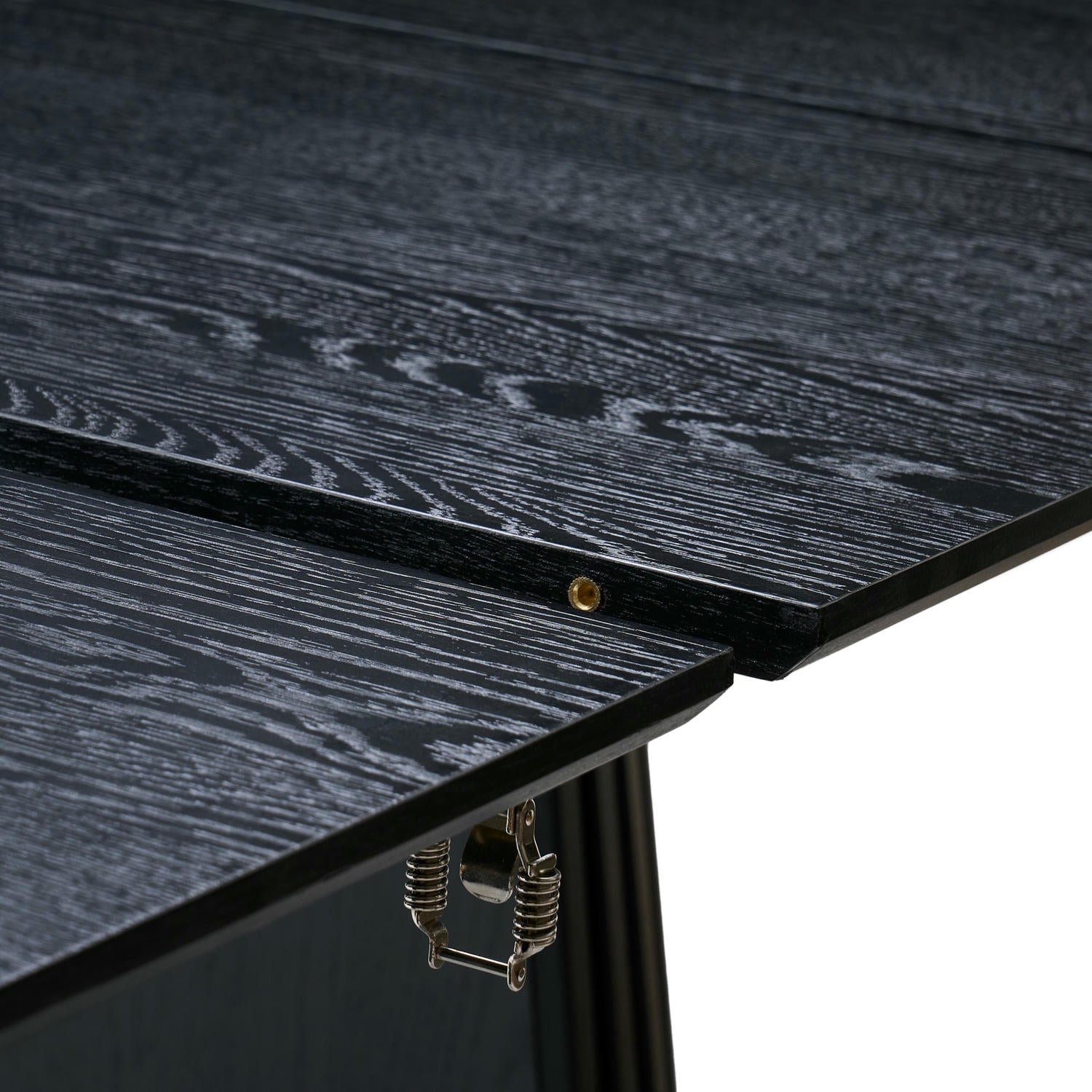 Essgruppe mit 4 Stühle und Esstisch - ø140 cm - Ausziehbar bis 240 cm Schwarz