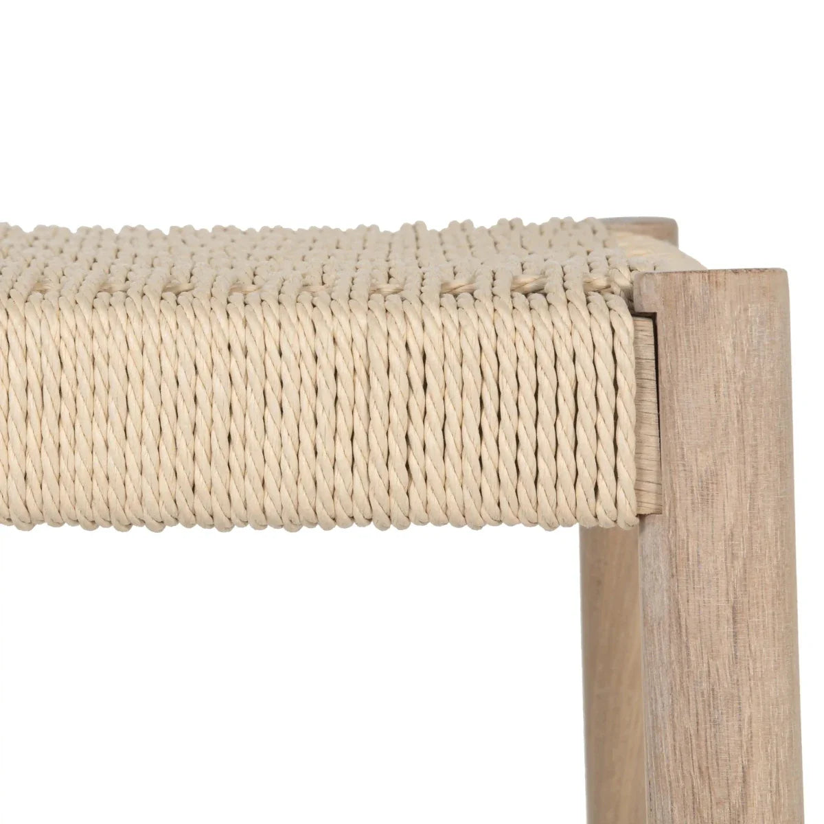 3er Set Barhocker Ida mit Geflechtsitz - Eiche bianco