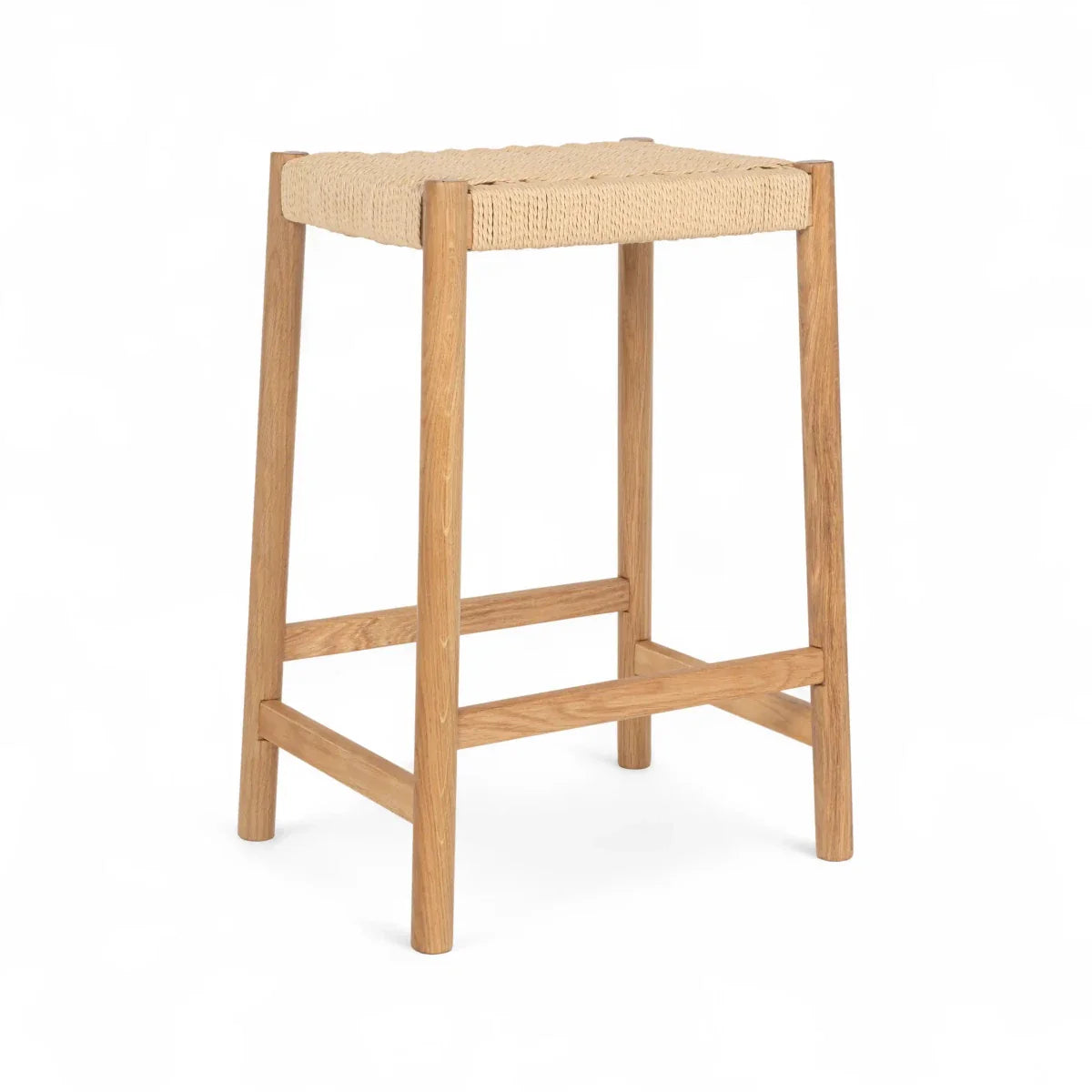 3er Set Barhocker Ida mit Geflechtsitz - Wildeiche