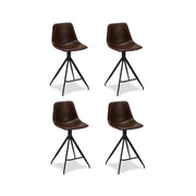 4er Set Barhocker Isabel - Drehbar - Dunkelbraun