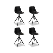 4er Set Barhocker Isabel - Drehbar - Schwarz
