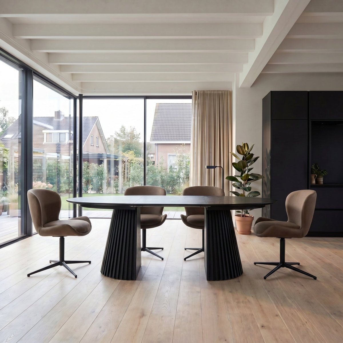 2er Set Esszimmerstühle - Drehbar - Taupe