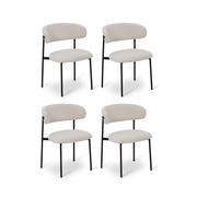 4er Set Esszimmerstühle - Weiß
