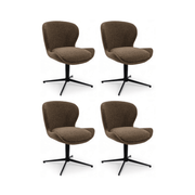 4er Set Esszimmerstühle - Drehbar - Braun