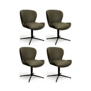 4er Set Esszimmerstühle - Drehbar - Olivgrün