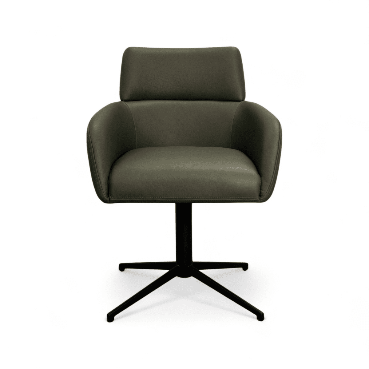 4er Set Esszimmerstühle mit Armlehne - Drehbar - Olivgrün