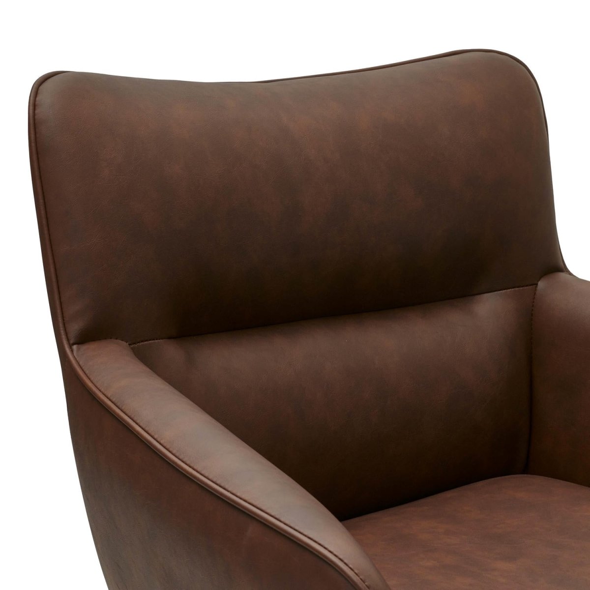 4er Set Esszimmerstühle mit Armlehne - Drehbar - Cognac Braun