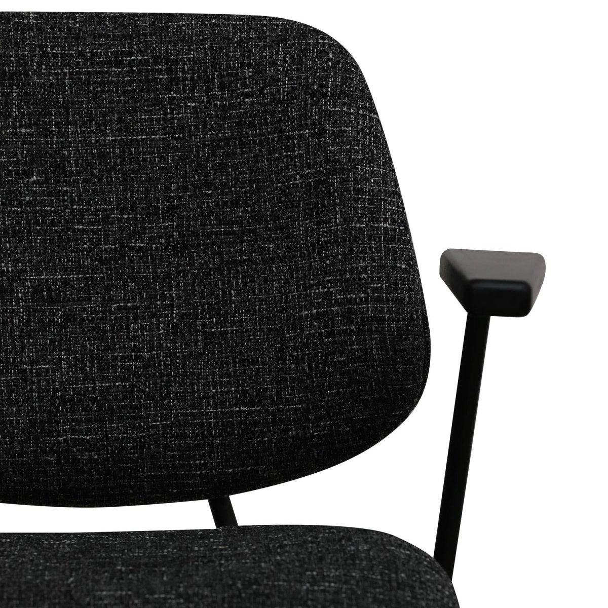4er Set Esszimmerstühle mit Armlehne - Schwarz