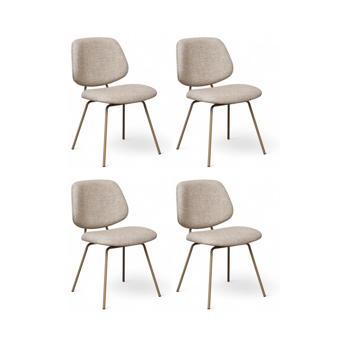 4er Set Esszimmerstühle - Beige