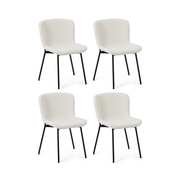 4er Set Esszimmerstühle - Weiß