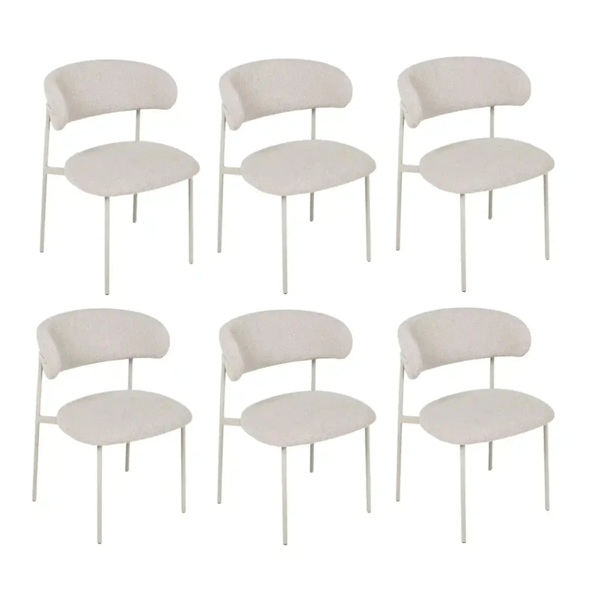 6er Set Esszimmerstühle Diana - Beige