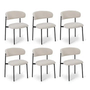 6er Set Esszimmerstühle Diana - Cremeweiß