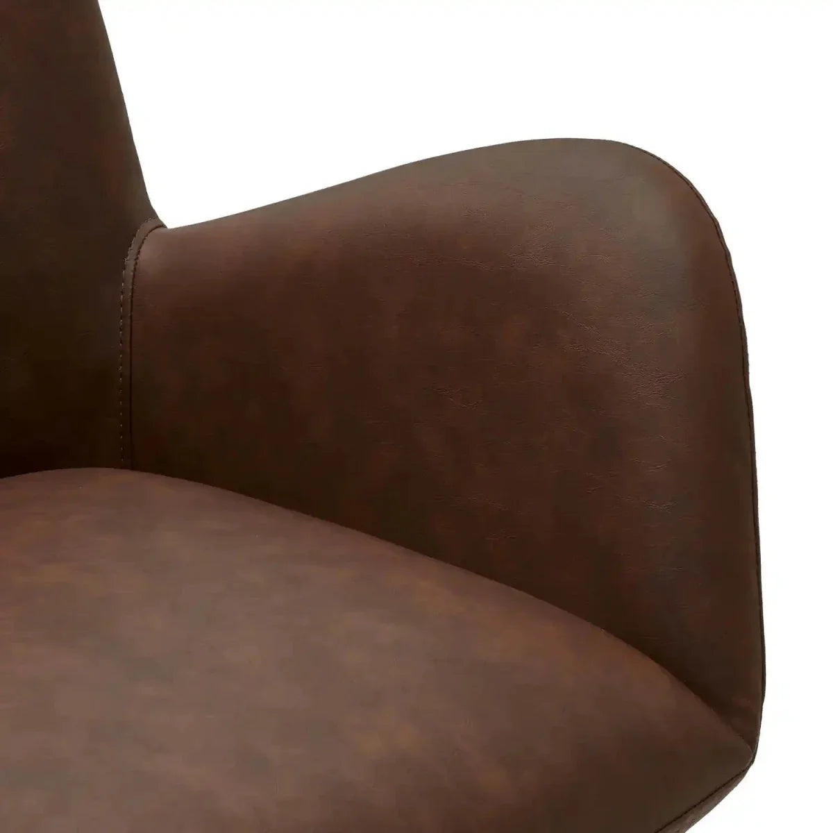 6er Set Esszimmerstühle mit Armlehne Jennifer - Drehbar - Cognacbraun