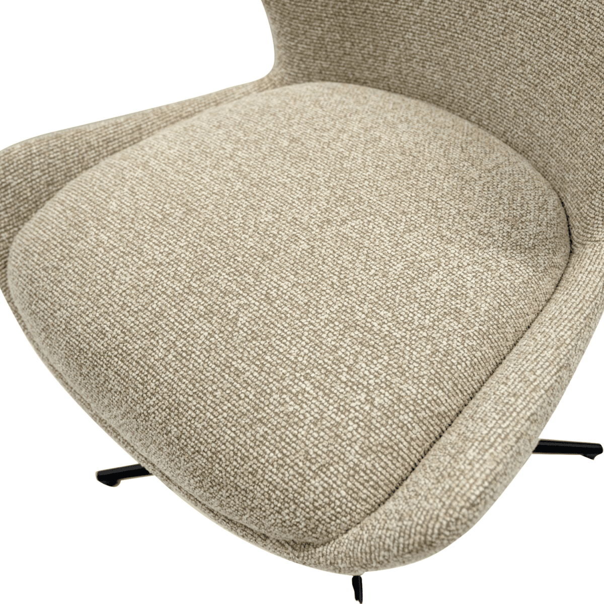 6er Set Esszimmerstühle Nicklas - Drehbar - Beige