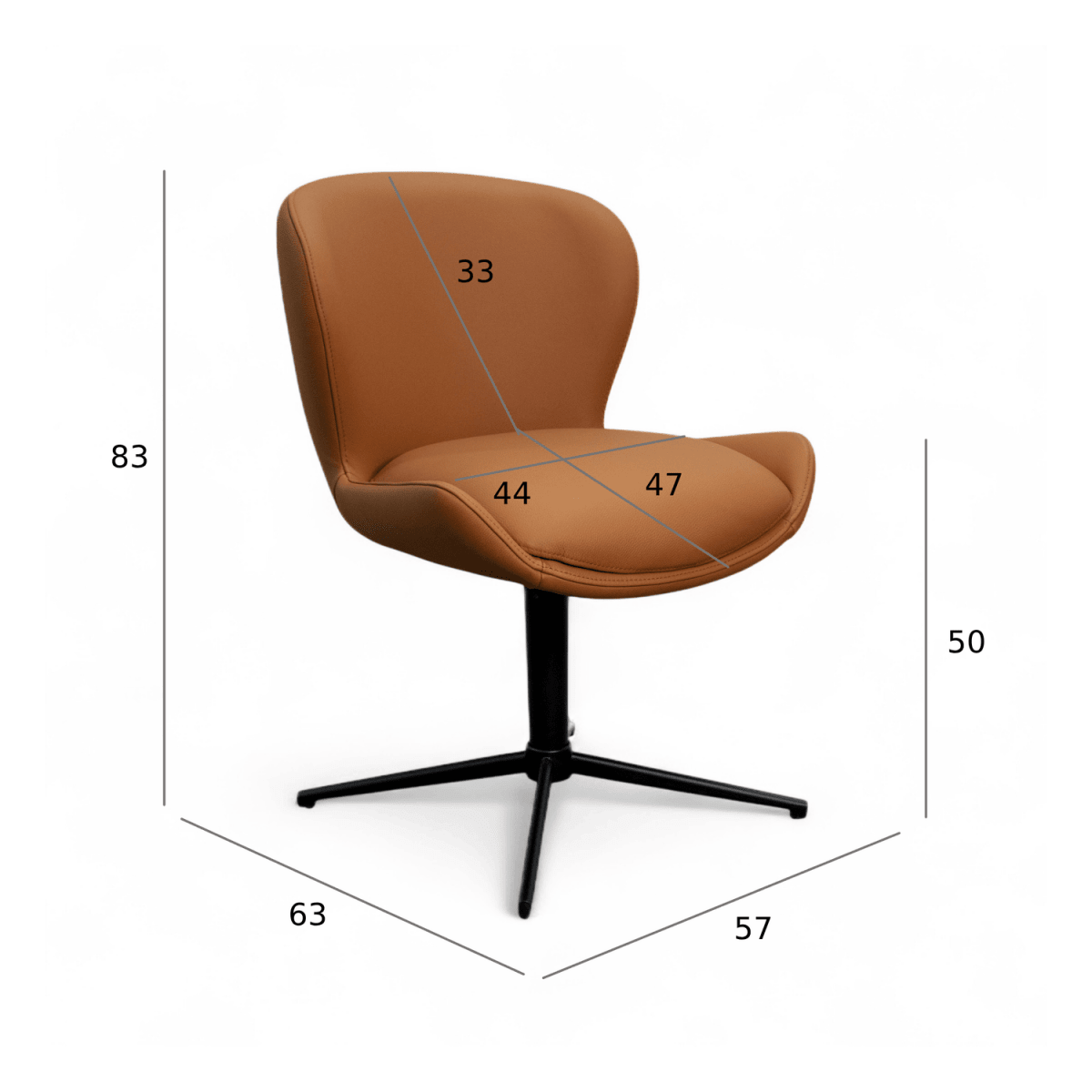 6er Set Esszimmerstühle Nicklas - Drehbar - Hellbraun