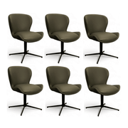 6er Set Esszimmerstühle Nicklas - Drehbar - Olivgrün