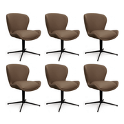 6er Set Esszimmerstühle Nicklas - Drehbar - Taupe