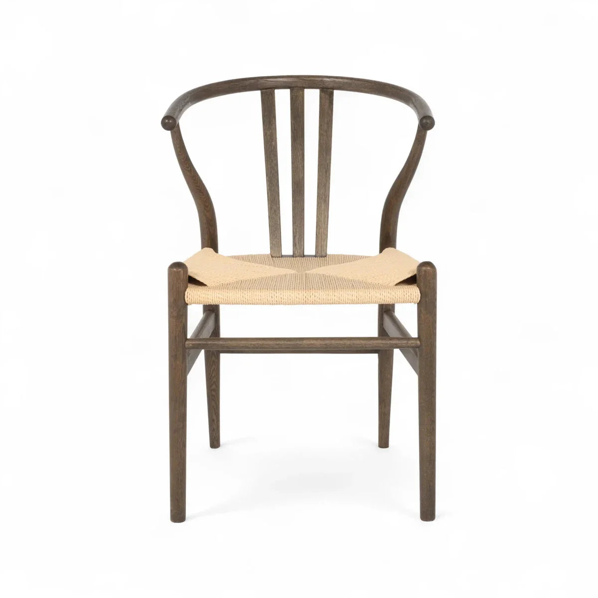 2er Set Esszimmerstühle Nikoline mit Geflechtsitz - Räuchereiche