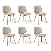 6er Set Esszimmerstühle Sofia - Beige