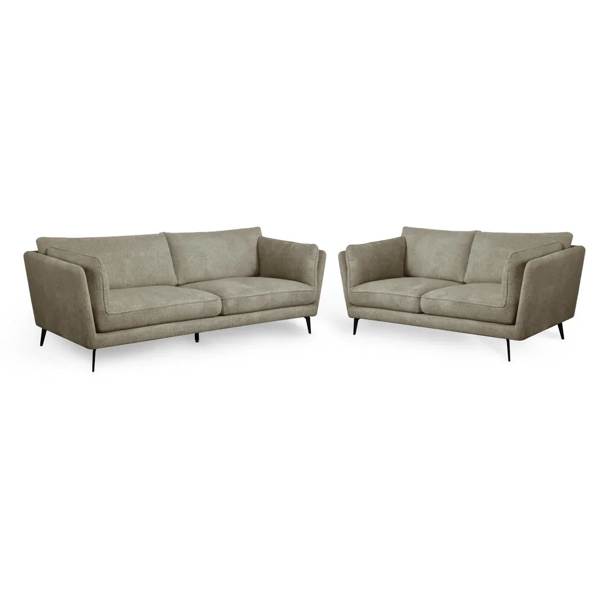 FURNHOUSE Bari 2-Sitzer Sofa - Stoffbezug Beige