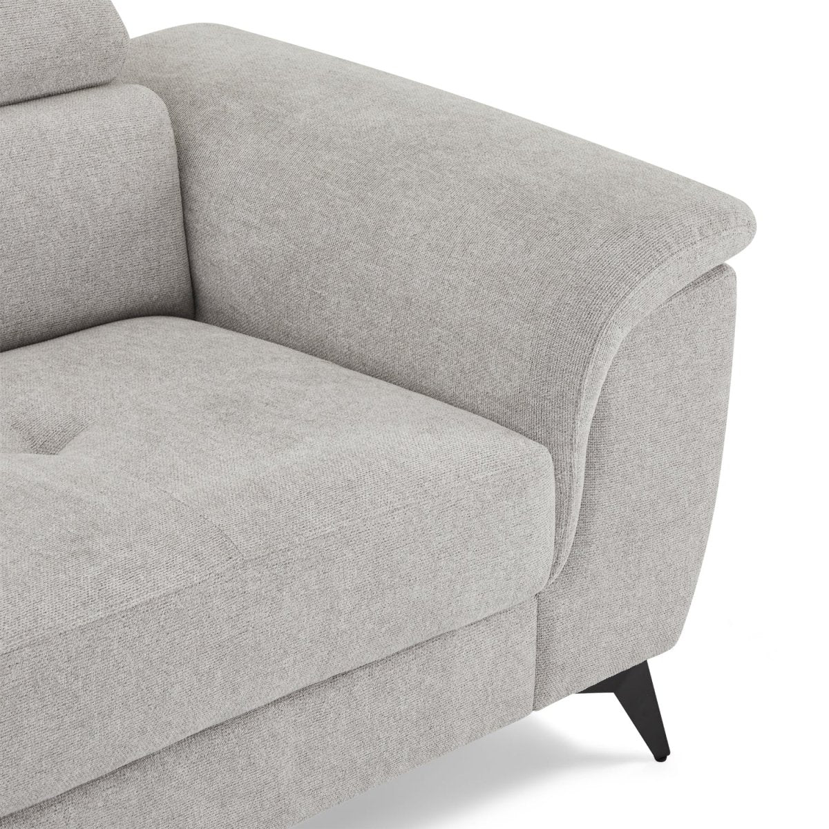 L-Form Ecksofa Links - Stoffbezug Grau