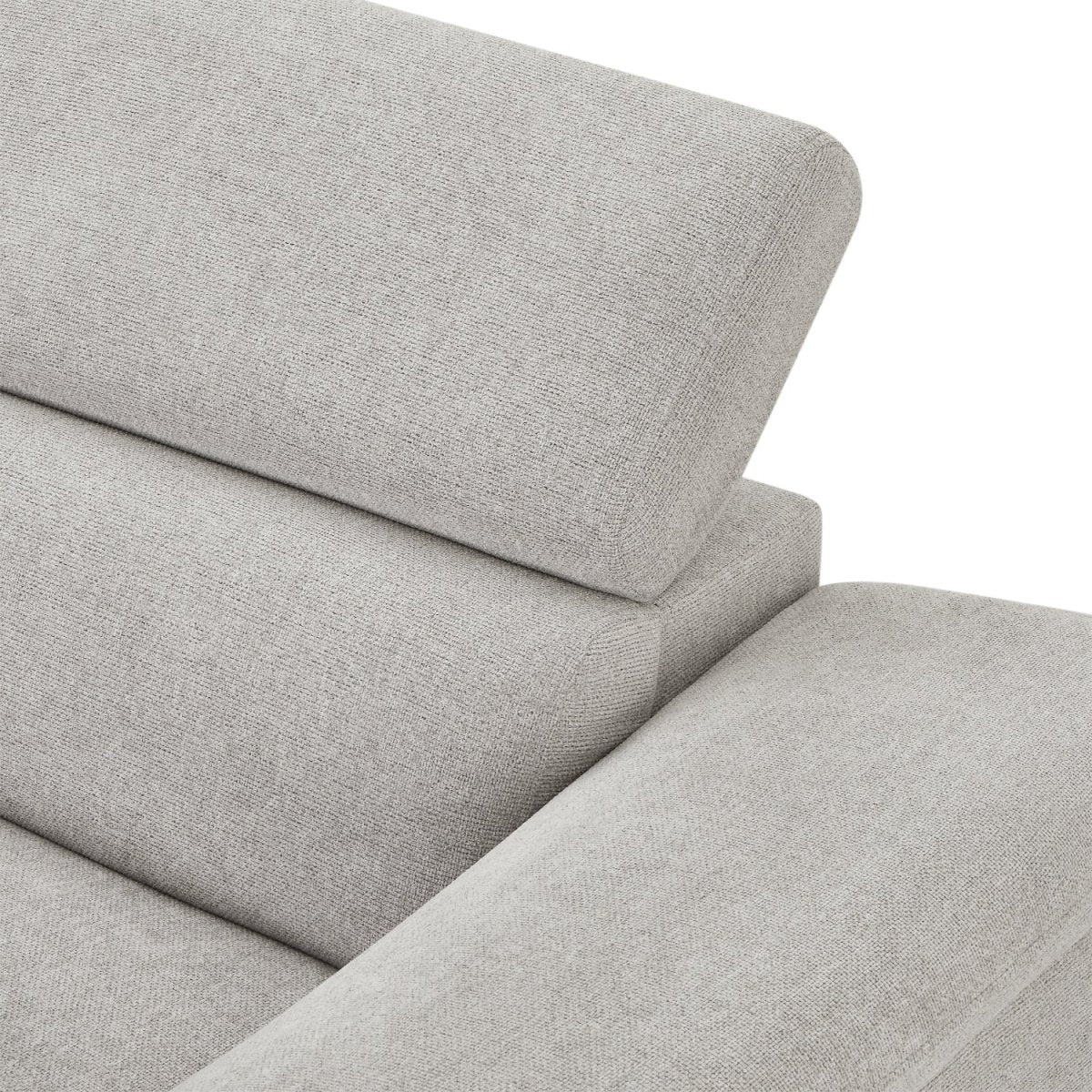 L-Form Ecksofa Links - Stoffbezug Grau