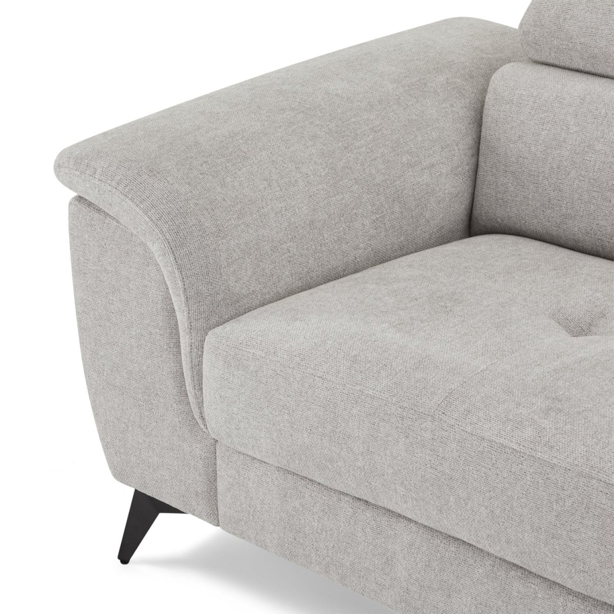 L-Form Ecksofa Rechts - Stoffbezug Grau