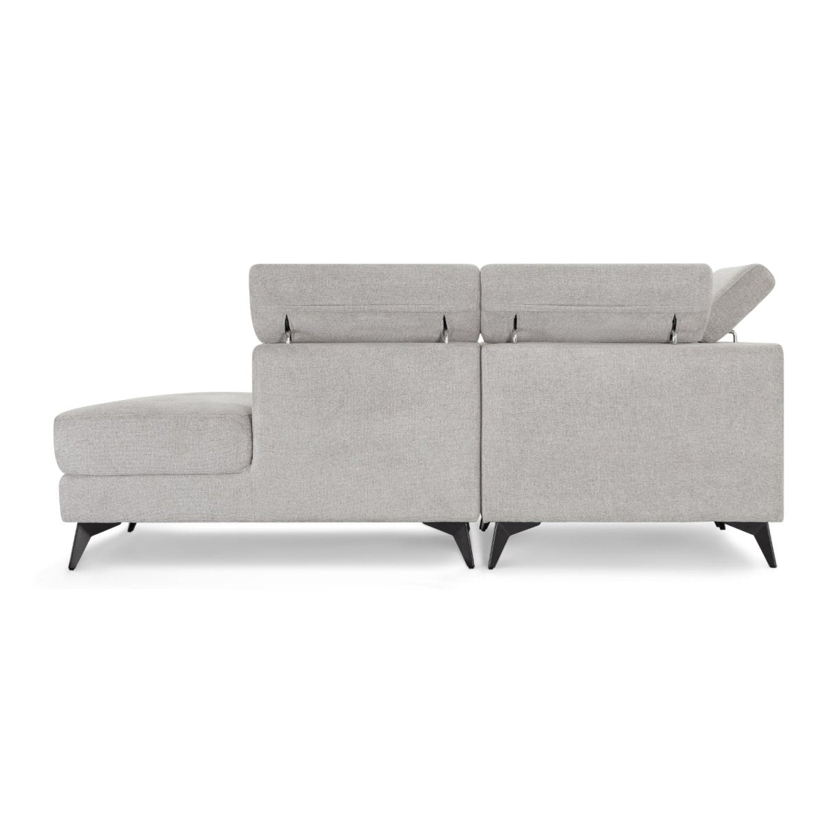 L-Form Ecksofa Rechts - Stoffbezug Grau