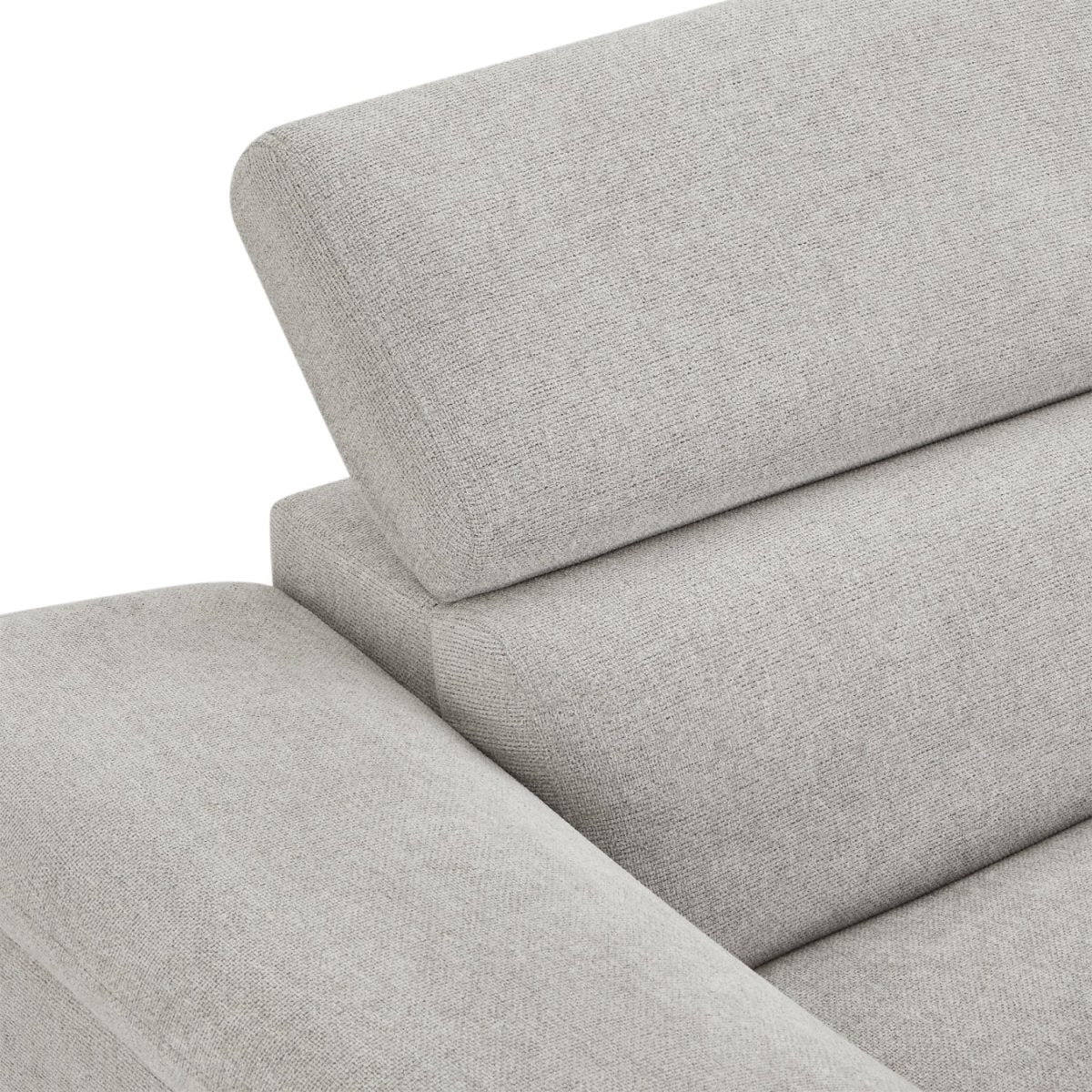 L-Form Ecksofa Rechts - Stoffbezug Grau