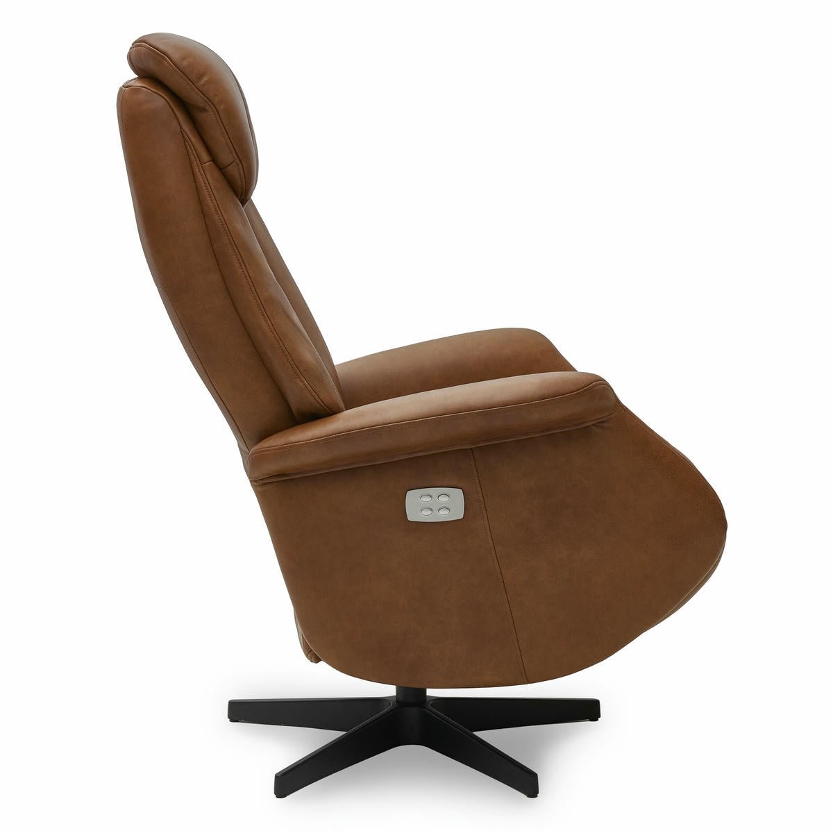 Elektrischer Relaxsessel Bonanza – Echtleder Cognac | ibbedesign