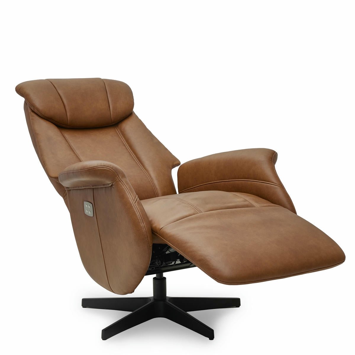 Elektrischer Relaxsessel Bonanza – Echtleder Cognac | ibbedesign