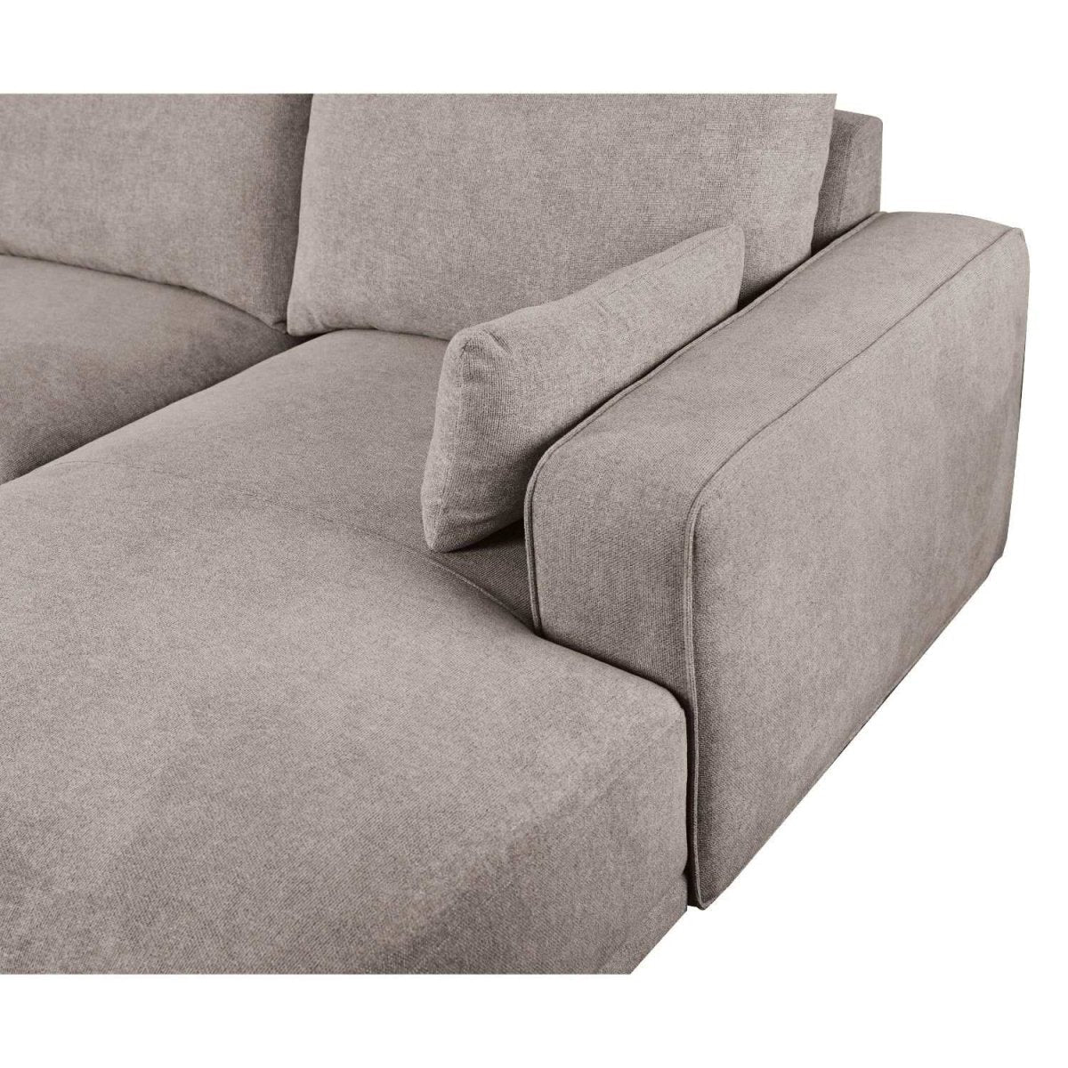 L-Form Ecksofa Links - Stoffbezug Beige