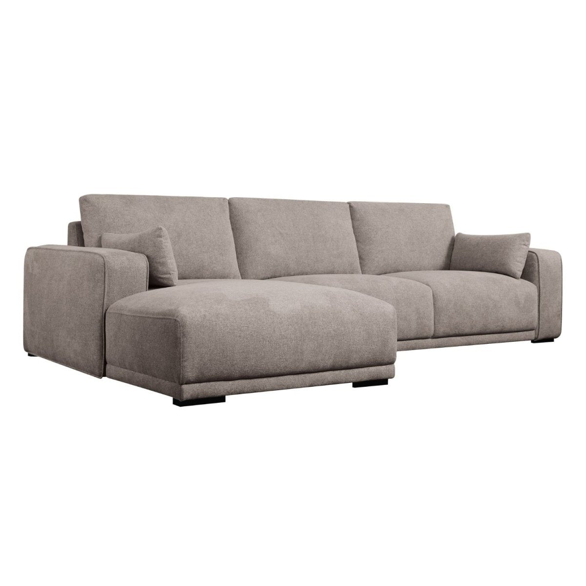 L-Form Ecksofa Links - Stoffbezug Beige