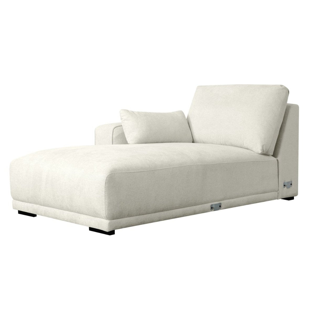 L-Form Ecksofa Links - Stoffbezug Creme