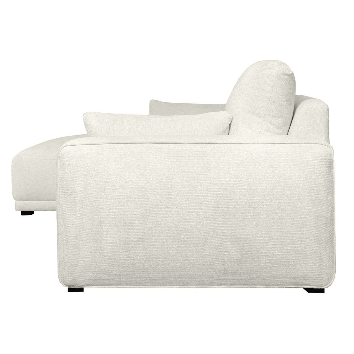 L-Form Ecksofa Links - Stoffbezug Creme