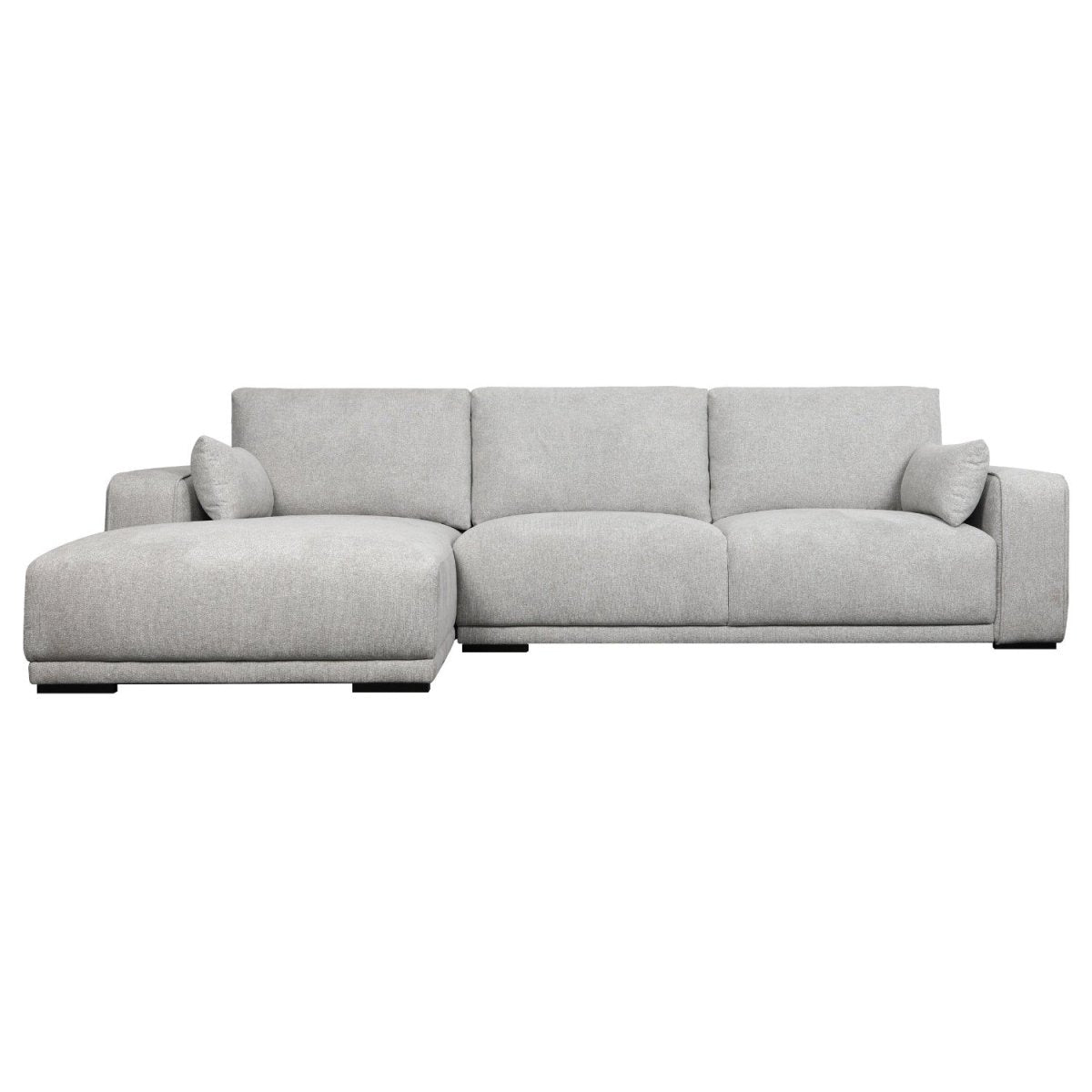 L-Form Ecksofa Links - Stoffbezug Grau