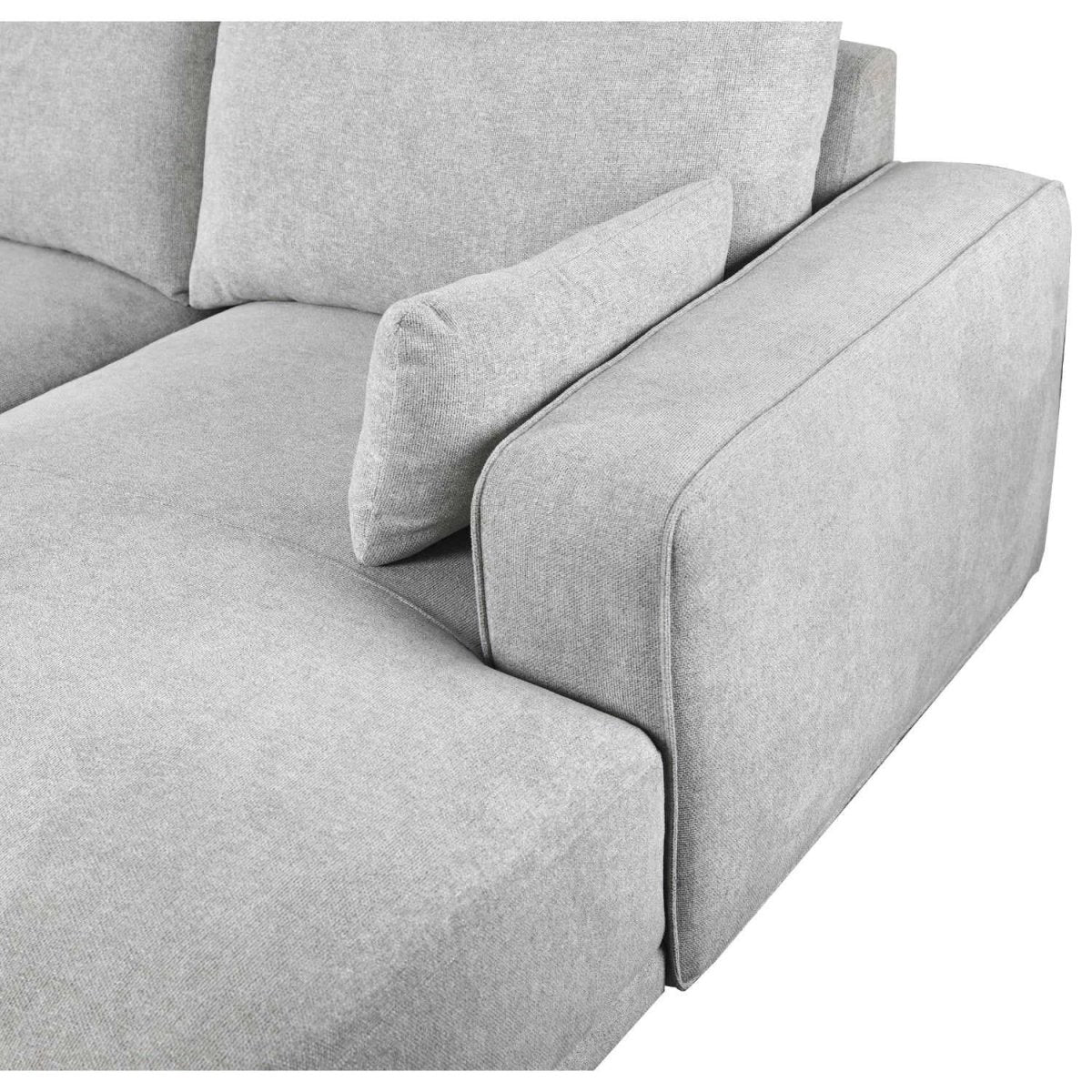 L-Form Ecksofa Links - Stoffbezug Grau