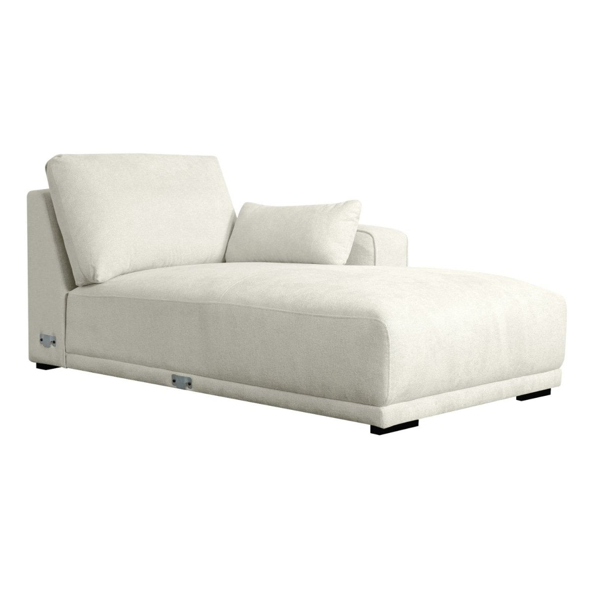 L-Form Ecksofa Rechts - Stoffbezug Creme