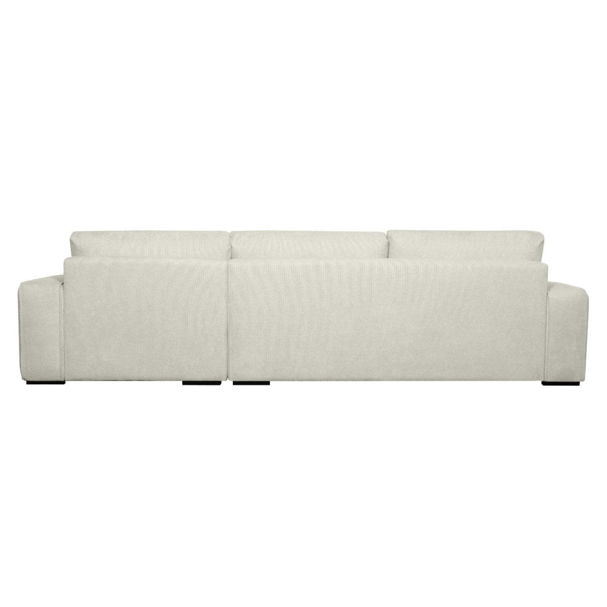L-Form Ecksofa Rechts - Stoffbezug Creme