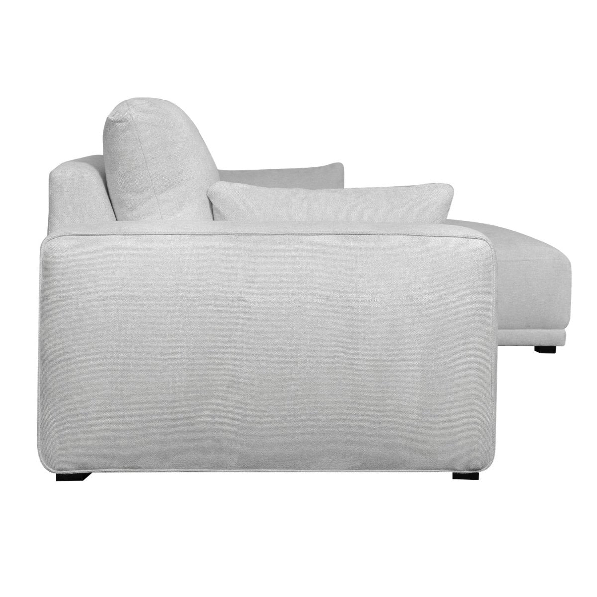 L-Form Ecksofa Rechts - Stoffbezug Grau