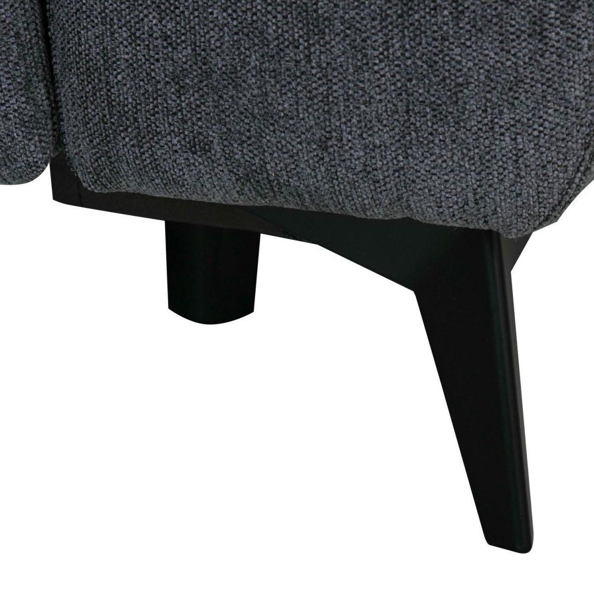 L-Form Ecksofa Links - mit Elektrische Relaxfunktion, USB - Stoffbezug Grau