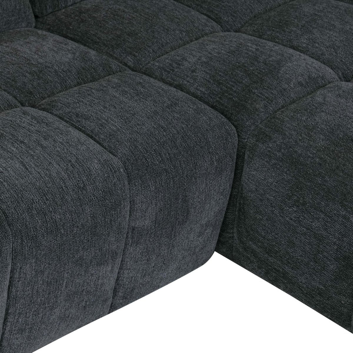 L-Form Ecksofa Rechts - mit Elektrische Relaxfunktion, USB - Stoffbezug Grau