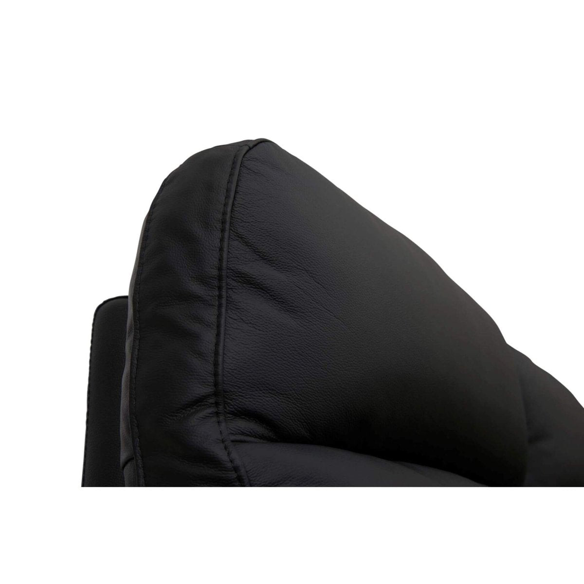 Couchgarnitur 3+2 - mit Elektrische Relaxfunktion, USB - Lederbezug Schwarz